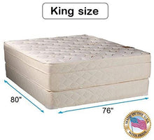 Load image into Gallery viewer, Dream Sleep Beverly Hills Firm Foam PillowTop (Eurotop) Mattress and Box Spring Set - Quilted Fabric, Orthopedic, Longlasting by Dream Solutions USA (King 76&quot;x80&quot;x13&quot;)