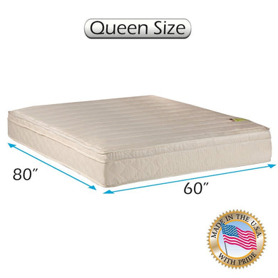 Dream Sleep Comfort Pedic Extra Firm PillowTop (Eurotop) Queen Mattress Only - System with Enhance Foam Encased Support, Fully Assembled, Plush Knit Cover by Dream Solutions USA