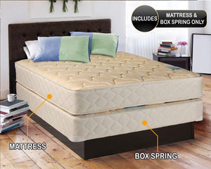 Dream Sleep Chiro Premier Gentle Firm (Beige) Cali King Size Mattress and Box Spring Set - Orthopedic, Fully Assembled, Good for Your Back, Long Lasting and 2 Sided by Dream Solutions USA