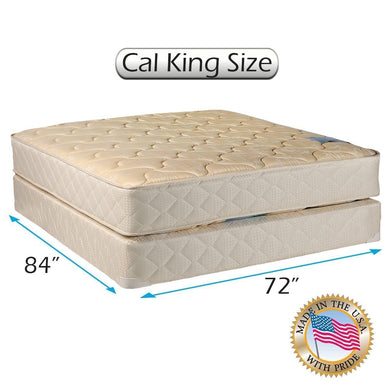 Dream Sleep Chiro Premier Orthopedic (Beige Color) Cali King Size Mattress and Box Spring Set - Fully Assembled, Good for Your Back, Long Lasting and 2 Sided by Dream Solutions USA