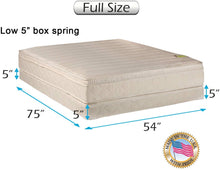 Load image into Gallery viewer, Dream Sleep Comfort Pedic Firm PillowTop Mattress &amp; Low 5&quot; Profile Box Spring Set with Bed Frame Included - Orthopedic, Plush Knit Cover, Longlasting Comfort by Dream Solutions USA (Twin 39&quot;x75&quot;x11&quot;)