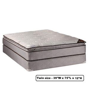 Spinal Dream Twin Size Plush (Eurotop) Pillowtop Mattress Set with Mattress Cover Protector Included - Orthopedic, Sleep System, Innerspring coils, Fully Assembled by Dream Solutions USA