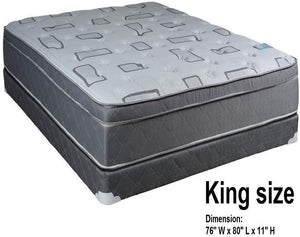 Dream Sleep Natural Trophy Medium Plush PillowTop (Eurotop) King Mattress & Box Spring - Sleep System with Enhanced Foam Encased Support, Fully Assembled, Orthopedic by Dream Solutions USA