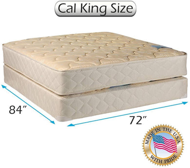 Dream Sleep Chiro Premier Gentle Firm (Beige) Cali King Size Mattress and Box Spring Set - Orthopedic, Fully Assembled, Good for Your Back, Long Lasting and 2 Sided by Dream Solutions USA