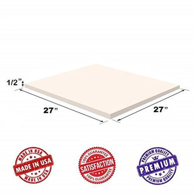 Dream Solutions USA Upholstery Visco Memory Foam Square Sheet - 3.5 lb High Density- Luxury Quality for Sofa, Chair Cushions, Pillows, May Relieve Backaches & Bed Sores (1