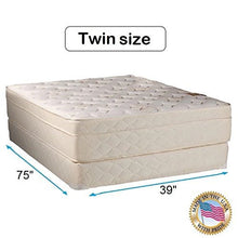 Load image into Gallery viewer, Beverly Hills Firm Foam Eurotop (PillowTop) Twin (39&quot;x75&quot;x13&quot;) Mattress Set with Bed Frame Included - Sleep System, Orthopedic, Longlasting Comfort by Dream Solutions USA