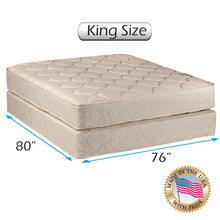 Load image into Gallery viewer, Dream Sleep Comfort Classic 2-Sided King Gentle Firm Mattress Set with Bed Frame Included - Spinal Support System, Orthopedic, Longlasting Comfort by Dream Solutions USA