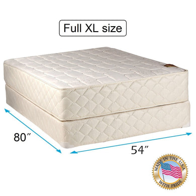 Dream Sleep Grandeur Deluxe Full XL Size Two-Sided Mattress and Box Spring Set - Orthopedic, Fully Assembled, Good for Your Back, Luxury Height, Long Lasting
