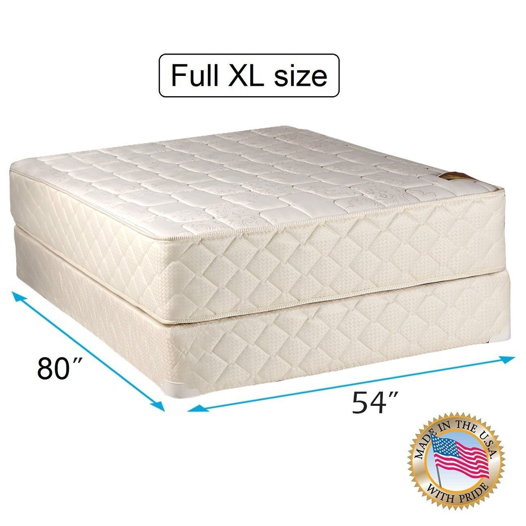 Dream Sleep Grandeur Deluxe Full XL Size Two-Sided Mattress and Box Spring Set - Orthopedic, Fully Assembled, Good for Your Back, Luxury Height, Long Lasting