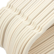 Load image into Gallery viewer, Dream Solutions USA Non-Slip Flocked Velvet Clothes Hangers 50 Pack (Ivory) - Ultra Thin Space Saving Design for Men and Women Dress Suit - 360 Degree Swivel Hook - Longlasting with 2 Year Warranty