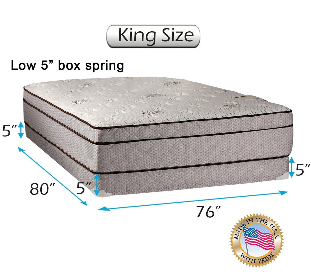 Dream Solutions Fifth Ave Extra Soft Foam Eurotop (PillowTop) King Mattress & Low 5