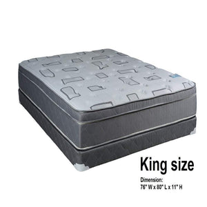 Dream Sleep White Trophy King Medium Plush Eurotop Mattress & Box Spring Sleep System with Enhanced Foam Encased Support, Orthopedic, Longlasting by Dream Solutions USA