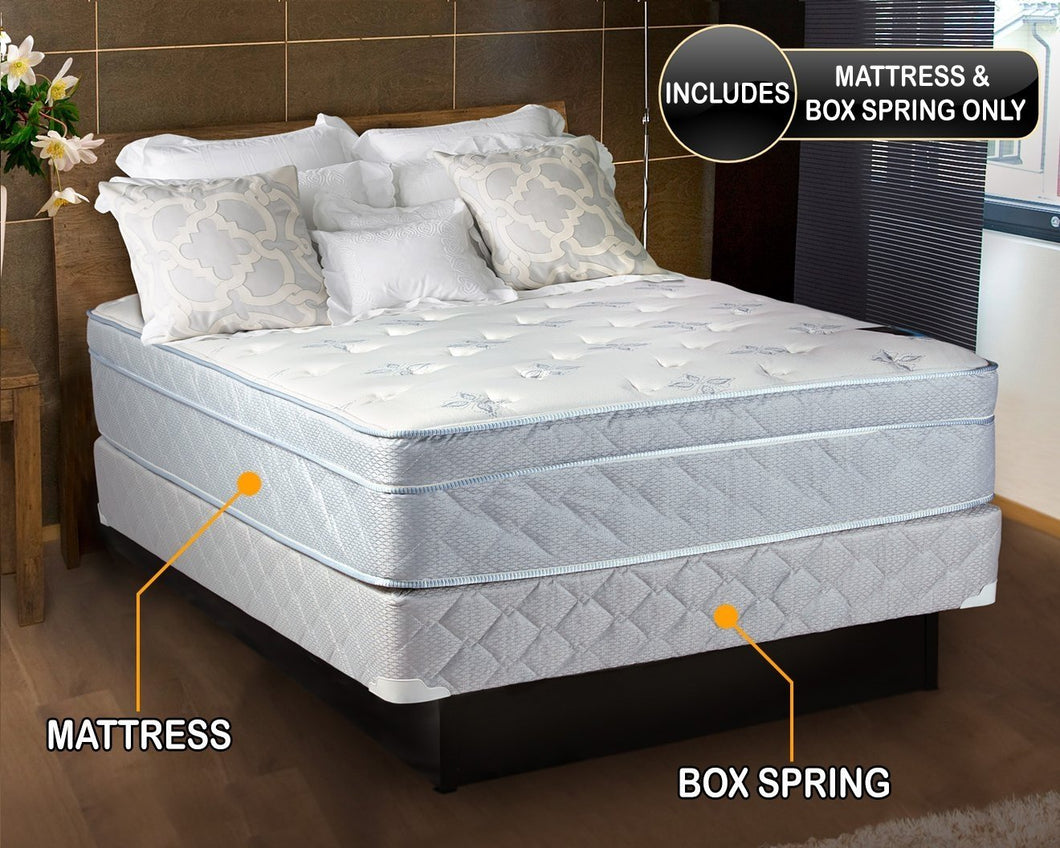 Natures Select Plush Eurotop Dreamer (Pillow Top) Twin Size Mattress and Box Spring Set