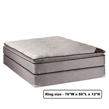 Load image into Gallery viewer, Spinal Dream Plush Pillow Top (Eurotop) King Size Mattress Set with Bed Frame Included - Sleep System with Enhanced Cushion Support, Great for Your Back, Longlasting Comfort by Dream Solutions USA