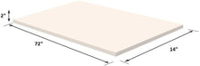 Load image into Gallery viewer, Upholstery Visco Memory Foam Sheet 3.5 lb Density - Wheelchair, Luxury Quality, Good for Sofa Cushion, Mattress, May Relieve Backache &amp; Bed Sores by Dream Solutions USA (2&quot;H x 14&quot;W x 72&quot;L)
