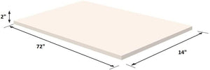 Upholstery Visco Memory Foam Sheet 3.5 lb Density - Wheelchair, Luxury Quality, Good for Sofa Cushion, Mattress, May Relieve Backache & Bed Sores by Dream Solutions USA (2"H x 14"W x 72"L)