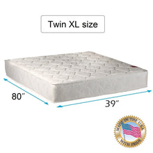 Load image into Gallery viewer, Dream Sleep Legacy 2-Sided Mattress Only with Mattress Protector Included - Orthopedic, Innerspring coils, Long Lasting Comfort by Dream Solutions USA (Twin XL 39"x80"x8")
