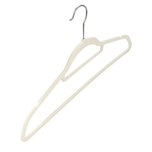Load image into Gallery viewer, Dream Solutions USA Non-Slip Flocked Velvet Clothes Hangers 50 Pack (Ivory) - Ultra Thin Space Saving Design for Men and Women Dress Suit - 360 Degree Swivel Hook - Longlasting with 2 Year Warranty