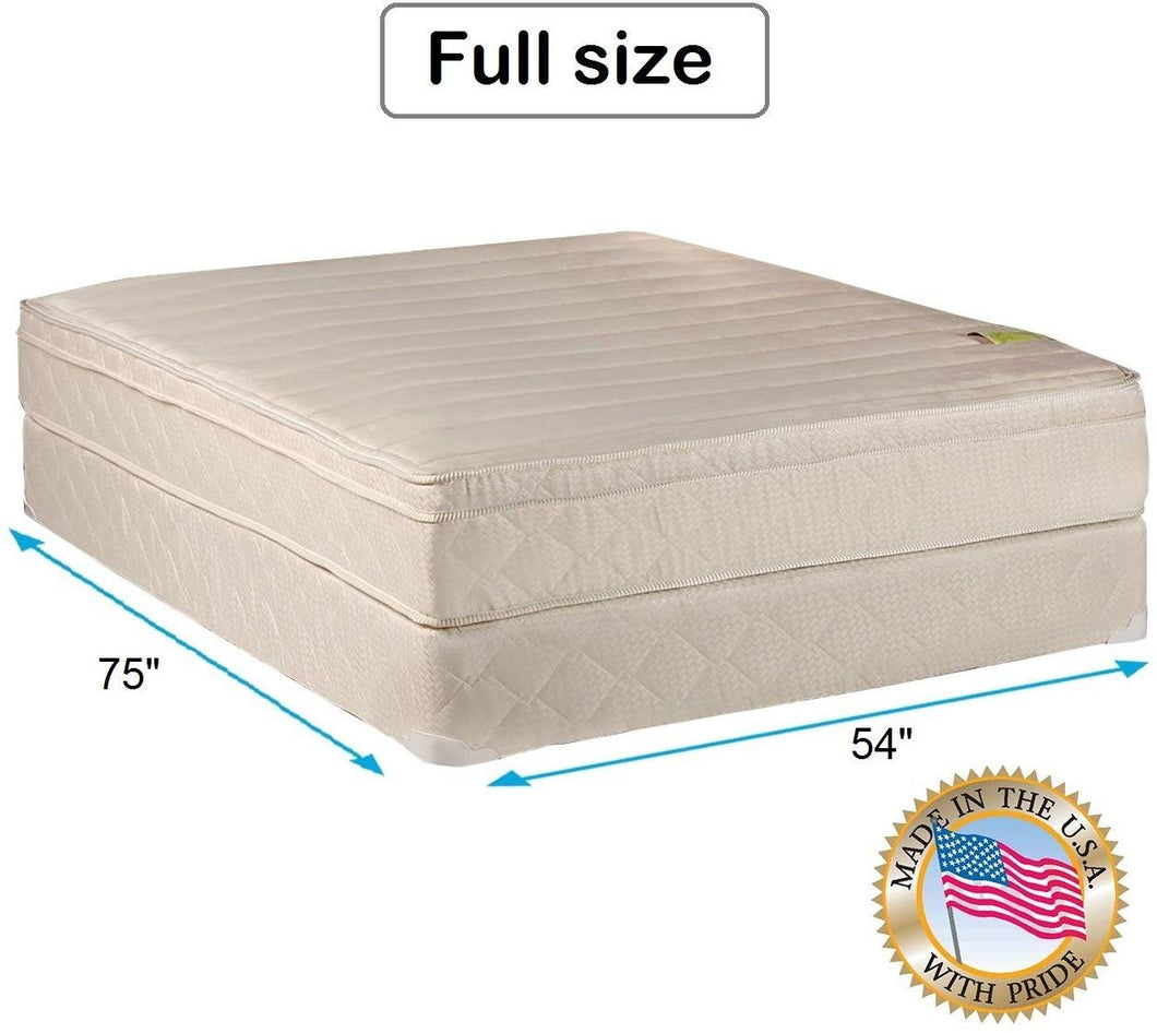 Dream Sleep Comfort Pedic Firm PillowTop Mattress Set with Bed Frame Included (Full Size) - Sleep System with Enhanced Foam Encased Support, Orthopedic, Longlasting by Dream Solutions USA