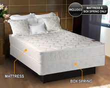 Load image into Gallery viewer, Dream Sleep Legacy None Flip 1-Sided Queen Mattress and Low Profile Box Spring Set with Mattress Cover Protector Included - Good for Your Back, Longlasting by Dream Solutions USA