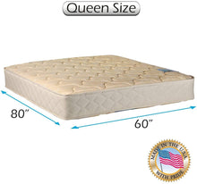 Load image into Gallery viewer, Dream Sleep Chiro Gentle Firm Two-Sided (Beige) Mattress Only with Mattress Protector Included - Premier Orthopedic, Innerspring coils, Longlasting by Dream Solutions USA (Queen 60&quot;x80&quot;x9&quot;)