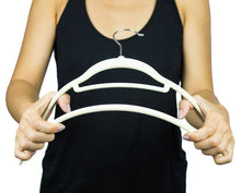 Load image into Gallery viewer, Dream Solutions USA Non-Slip Flocked Velvet Clothes Hangers 30 Pack (Ivory) - Ultra Thin Space Saving Design for Men and Women Dress Suit - 360 Degree Swivel Hook - Longlasting with 2 Year Warranty