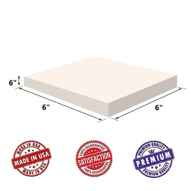 Upholstery Visco Memory Foam Square Sheet- 3.5 lb High Density 6