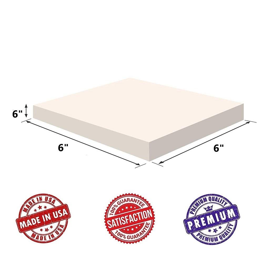 Upholstery Visco Memory Foam Square Sheet- 3.5 lb High Density 6