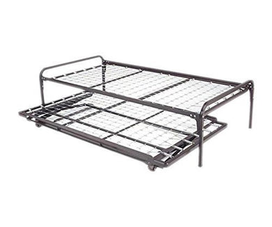 Dream Solutions Metal Day Bed (Daybed) Frame and Pop up Trundle with Great Soft Mattresses Included Package Deal, Twin