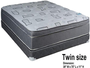 Dream Sleep Natural Trophy Twin Size Medium Plush Eurotop Mattress Set with Mattress Cover Protector Included - Innerspring Coils, Sleep Support System, Orthopedic, Longlasting by Dream Solutions USA