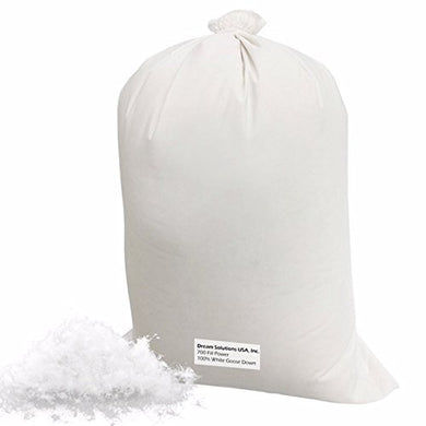 Bulk Goose Down Filling (1 lb.) – 700 Fill Power100% Natural White, No Feathers – Fill Comforters, Pillows, Jackets and More – Ultra Plush Hungarian Softness - Dream Solutions USA Brand