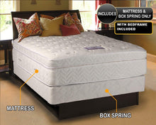 Load image into Gallery viewer, Dream Solutions USA Lexus Pocket Coil Pillowtop Plush Soft Firm Queen Size Mattress Set with Bed Frame Included - High Density Foam, Orthopedic and Long Lasting Comfort
