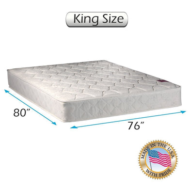 Dream Sleep Legacy King Size None Flip One-Sided Mattress Only with Mattress Cover Protector Included - Good for Your Back, Innerspring coils, Orthopedic by Dream Solutions USA