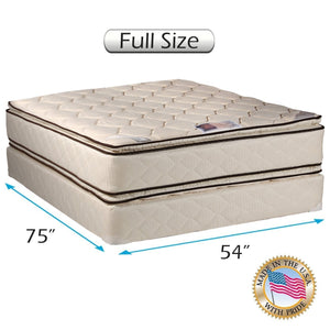 Dream Sleep Coil Comfort PillowTop 2-Sided Full Mattress Set with Mattress Protector Included - Sleep System with Enhanced Cushion Support, Fully Assembled, Orthopedic, Longlasting