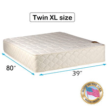 Load image into Gallery viewer, Dream Sleep Grandeur Deluxe Medium Firm 2-Sided Mattress Only with Mattress Cover Protector Included - Good for Your Back, Fully Assembled, Luxury Height, Longlasting (Twin 39"x75"x12")