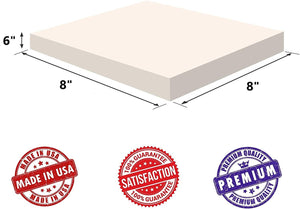 Upholstery Visco Memory Foam Square Sheet- 3.5 lb High Density 6