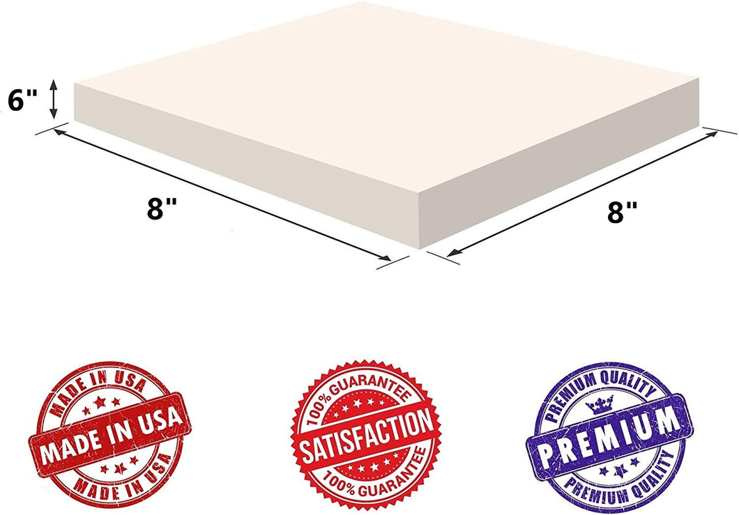Upholstery Visco Memory Foam Square Sheet- 3.5 lb High Density 6