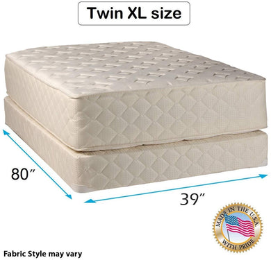 Dream Sleep Highlight Luxury Firm Twin XL Size Mattress & Box Spring Set - Fully, Assembled, Spinal Support, Innerspring Coils, Premium Edge Guards, Longlasting Comfort by Dream Solutions USA