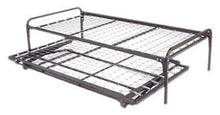 Load image into Gallery viewer, DREAM SOLUTIONS USA Twin Size Metal Day Bed (Daybed) Frame &amp; Pop up Trundle with Great Firm Mattresses Included Package Deal!