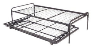 DREAM SOLUTIONS USA Twin Size Metal Day Bed (Daybed) Frame & Pop up Trundle with Great Firm Mattresses Included Package Deal!