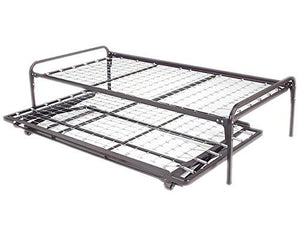 Dream Solutions Metal Day Bed (Daybed) Frame and Pop up Trundle with Great Soft Mattresses Included Package Deal, Twin