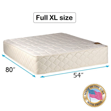 Grandeur Deluxe Full XL Medium Firm Two-Sided Mattress Only with Mattress Cover Protector Included - Fully Assembled, Sleep Support, Long Lasting Comfort by Dream Solutions USA
