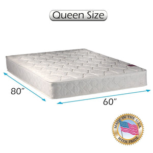 American Legacy Medium Firm Innerspring Queen Mattress Only with Mattress Cover Protector Included - Fully Assembled, Orthopedic, Spine Support and Longlasting Comfort by Dream Solutions USA