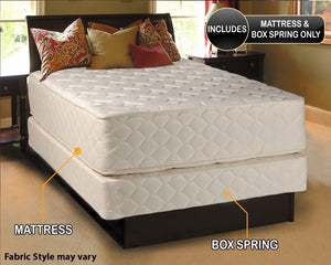 Dream Sleep Highlight Luxury Firm King Size Mattress & Box Spring Set - Fully, Assembled, Spinal Support, Innerspring Coils, Premium Edge Guards, Longlasting Comfort by Dream Solutions USA