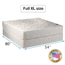 Load image into Gallery viewer, Legacy Medium Firm Full XL Size (54"x80"x8") Mattress and Box Spring Set - Fully Assembled, Good for Your Back, Long Lasting and 2 Sided - by Dream Solutions USA