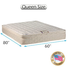 Load image into Gallery viewer, Dream World Eurotop Medium Soft Innerspring Mattress Only with Mattress Cover Protector Included - Good for Your Back, Fully Assembled, Orthopedic by Dream Solutions USA (Queen 60&quot;x80&quot;x10&quot;)