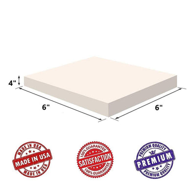 Upholstery Visco Memory Foam Square Sheet- 3.5 lb High Density 4