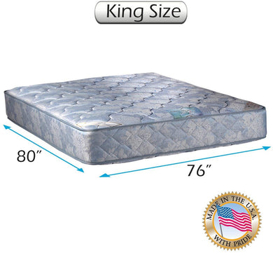 Dream Sleep Chiro Premier 2-Sided Orthopedic (Blue) King Mattress Only with Mattress Protector Included - Spine Support, Fully Assembled, Innerspring coils, Long Lasting by Dream Solutions USA