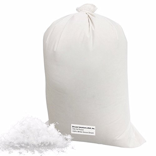 Bulk Goose Down Filling (1/4 lb.) 700 Fill Power – 100% Natural White, No Feathers – Fill Comforters, Pillows, Jackets and More – Ultra-Plush Hungarian Softness - Dream Solutions USA Brand