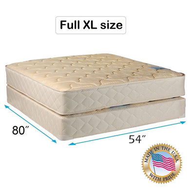 Dream Sleep Chiro Premier Orthopedic (Beige Color) Full XL Size Mattress and Box Spring Set - Fully Assembled, Good for Your Back, Long Lasting and 2 Sided by Dream Solutions USA